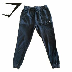 Gymshark Black Sweatpants Relaxed Fit Elastic Cuffs Size M